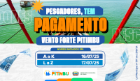 Pagamento do Programa Vento Forte Pitimbu será realizado nos dias 16 e 17 de julho