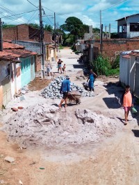 Pitimbu avança com obra de pavimentação da Rua do Rio com investimento de R$ 373 mil